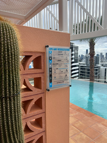 Rooftop Pool Premium Acrylic CPRSign