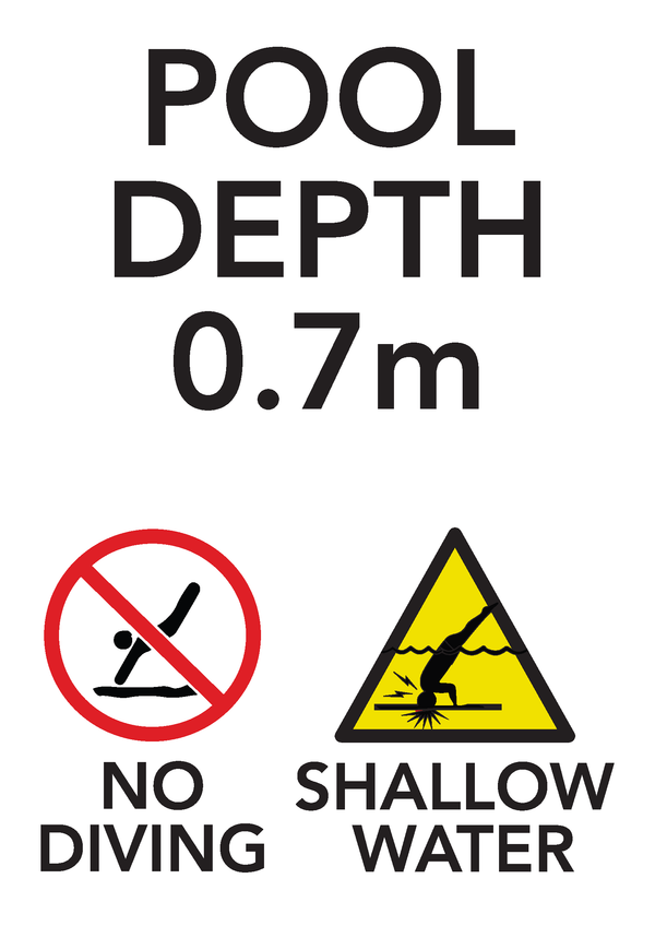 Pool Depth Signs