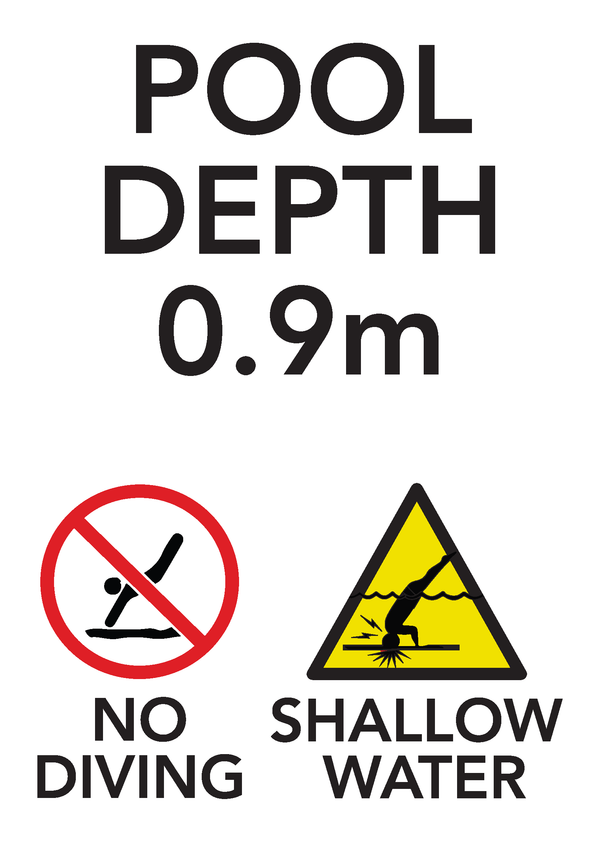 Pool Depth Signs