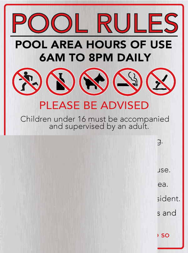 Pool Rules Signs and Other Solutions for Property Managers