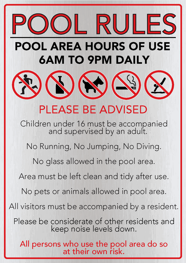 Pool Rules Signs and Other Solutions for Property Managers