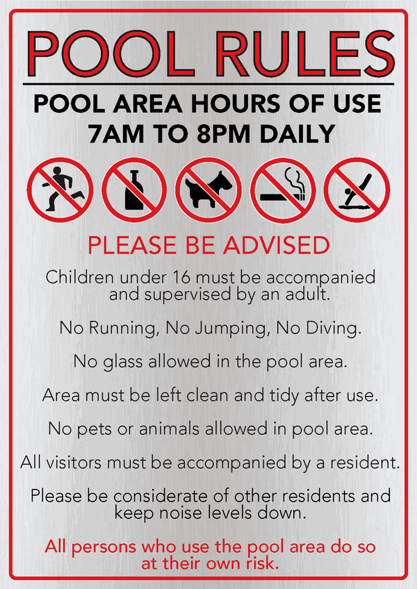 Pool Rules Signs and Other Solutions for Property Managers